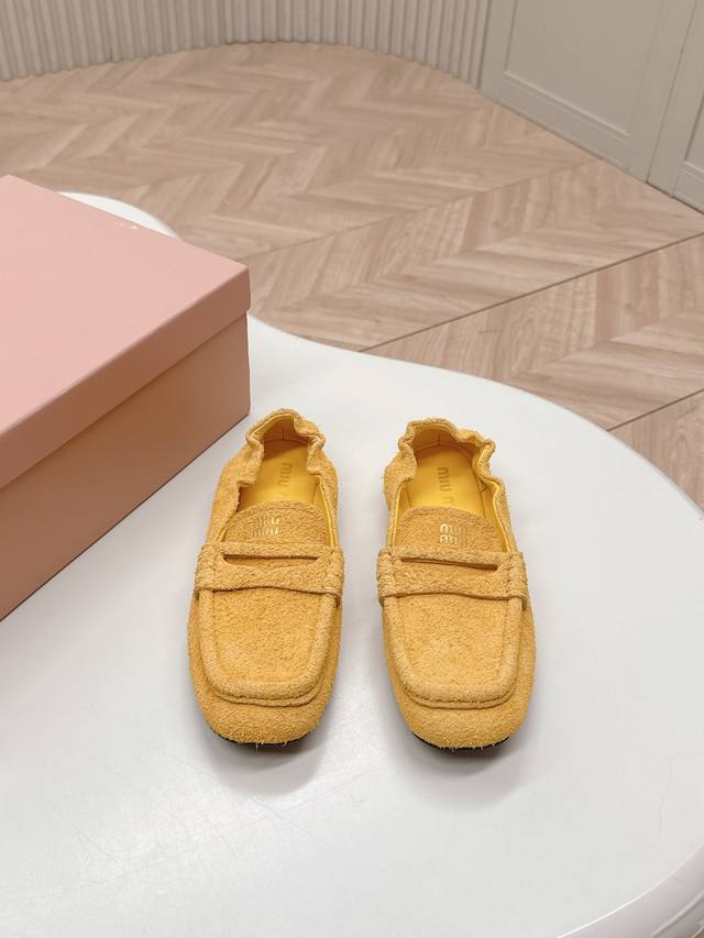 Miu Miu 25Ss Early Spring Runway New Arrival Slip-On Mary Jane Ballet Flats, Fla