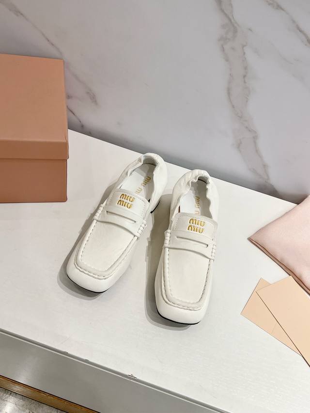 High-Heeled Version, Miu Miu 25Ss Early Spring Runway New Arrival Slip-On Mary J