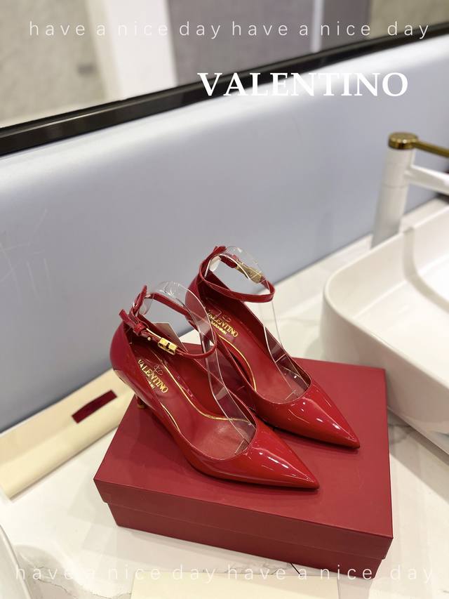 Valentino Latest Garavanitan-Go Lacquered High-Heel Shoes - Adjustable Ankle Str