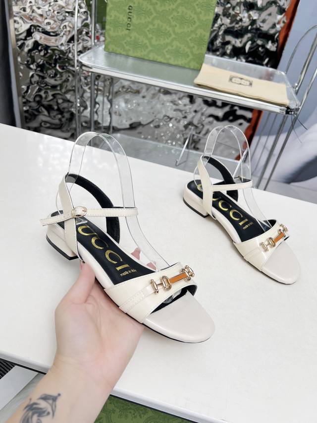 Gucci 2025 New Horsebit Sandals! High Heels Are Versatile And Slimming, With Aut