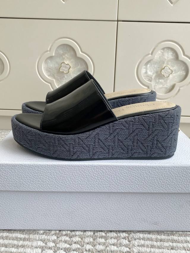 Dior 25Ss Spring/Summer New D-Attitude Wedge Sandals Waterproof Platform Sandals