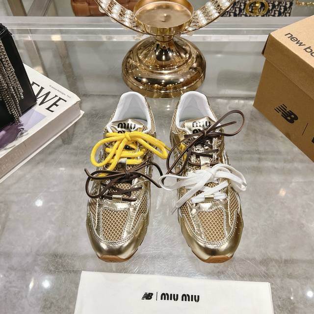 Special Price: New Colors Added. Miumiux New Balance Lacquered Casual Agend Trai