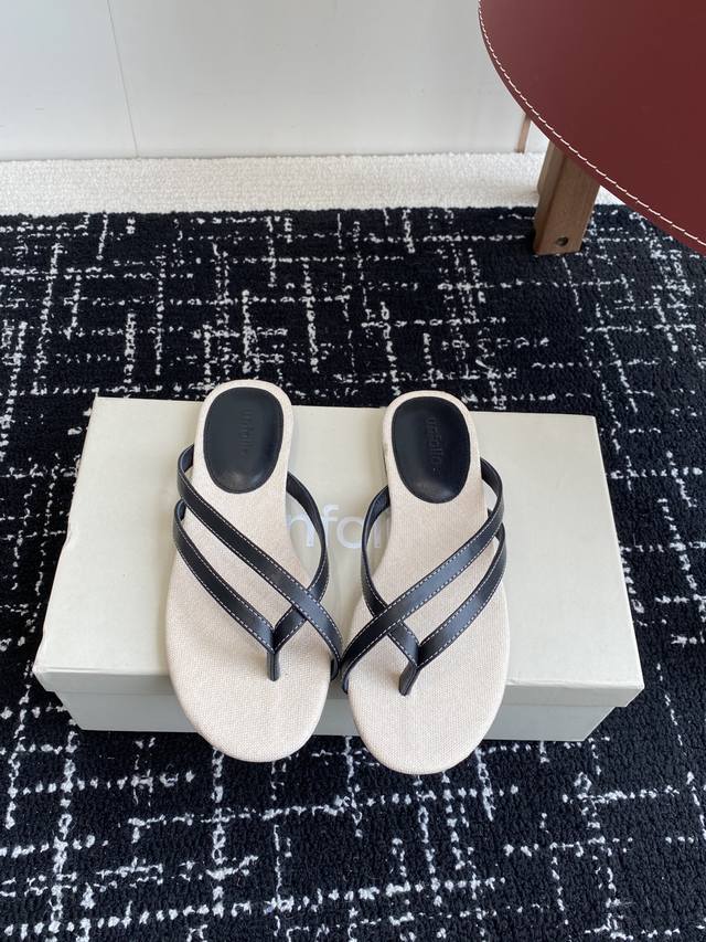 Premium-Grade Unfolio 25Ss Summer New Arrival Toe-Post Flip-Flops. Minimalist Ye