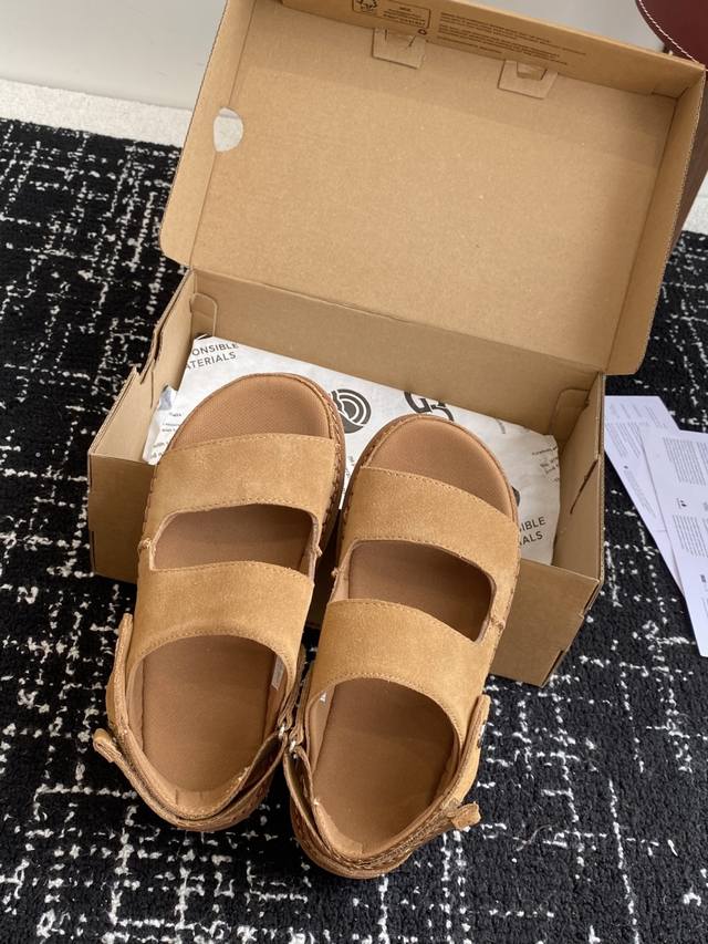 Dongguan Proxy Purchase Grade Ugg 25Ss Sandals With Suede Leather Upper, Adjusta