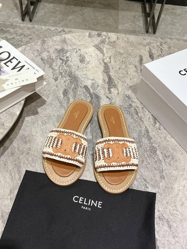 Celine Celine-Level Spring/Summer New Arrival Arc De Triomphe Retro Roman Sandal
