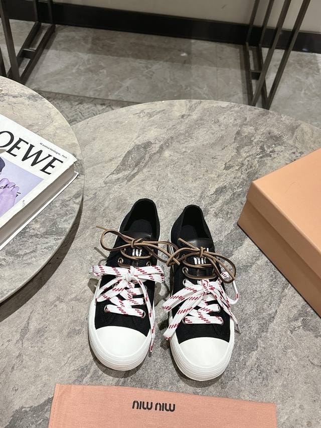 Canvas Miu Miu 25Ss Spring/Summer New Arrival Retro Genuine Leather Canvas Casua
