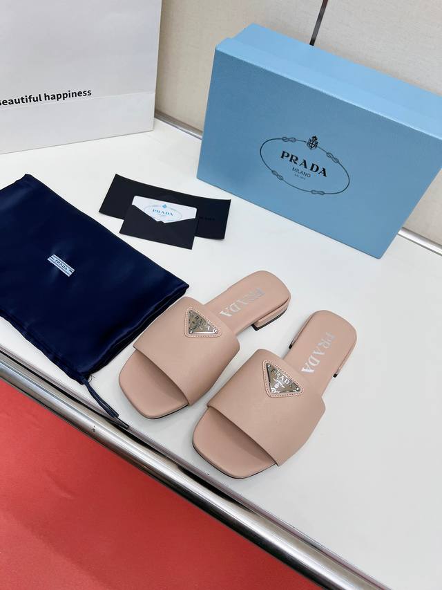 Prada Ss Spring/Summer New Arrival Saffiano Leather High-Heel Sandals Shine Brig