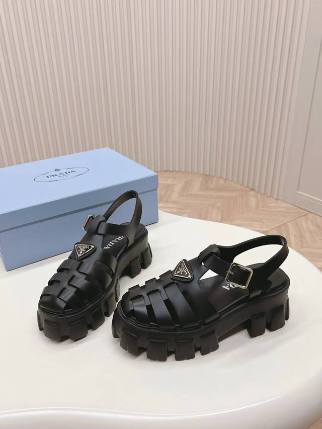 Full Color Range Upgrade Prada Prada Piggyback Shoes With Sawtooth Roman Weave T