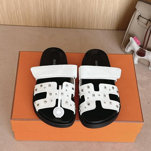 Medor Studded Style Factory Price P Men's Size 20 Hermes Chypre Sandals Uncle's