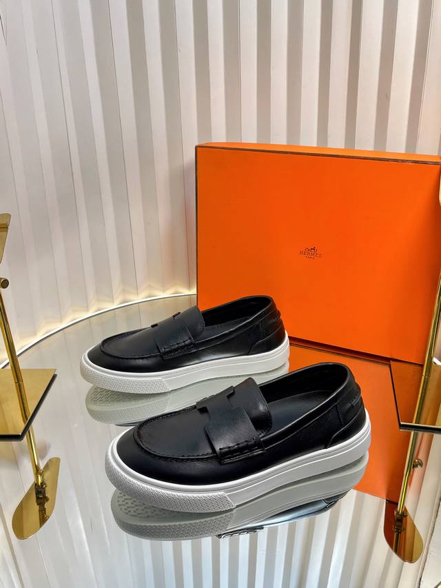 Men's Size +10 Couple's Edition Herm*S Kelly Shoe Buckle Casual Loafers Now Avai