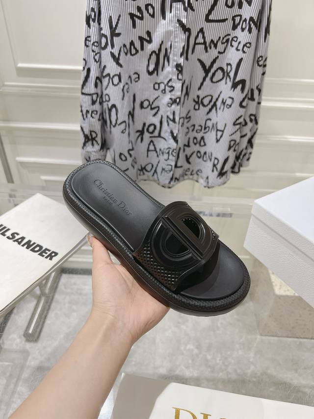 Highest Quality, New Cd Letter Pig Nose Slippers, Authentic Replica, High-End Ve