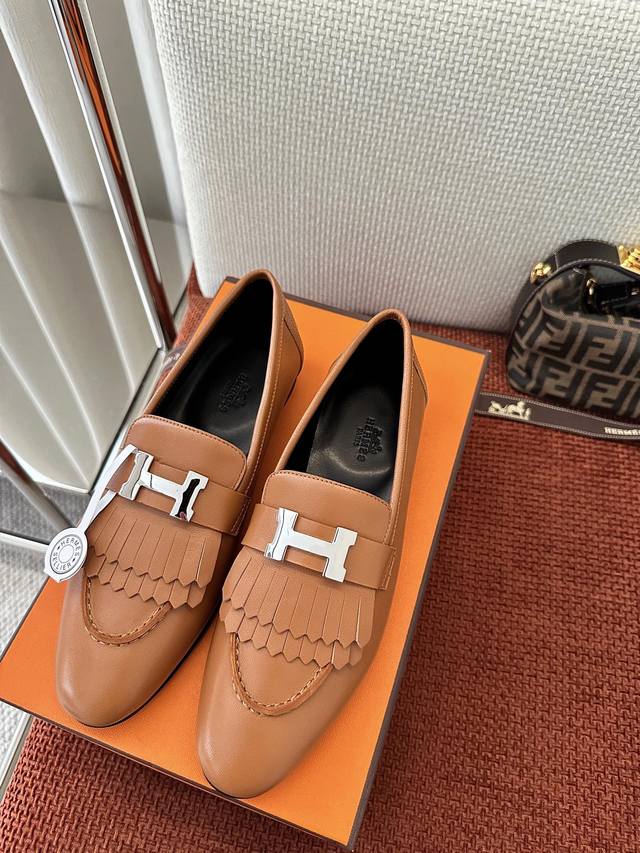 Made In Guangdong * Royal Retro H-Buckle Fringe Loafer | Authentic Imported - Br