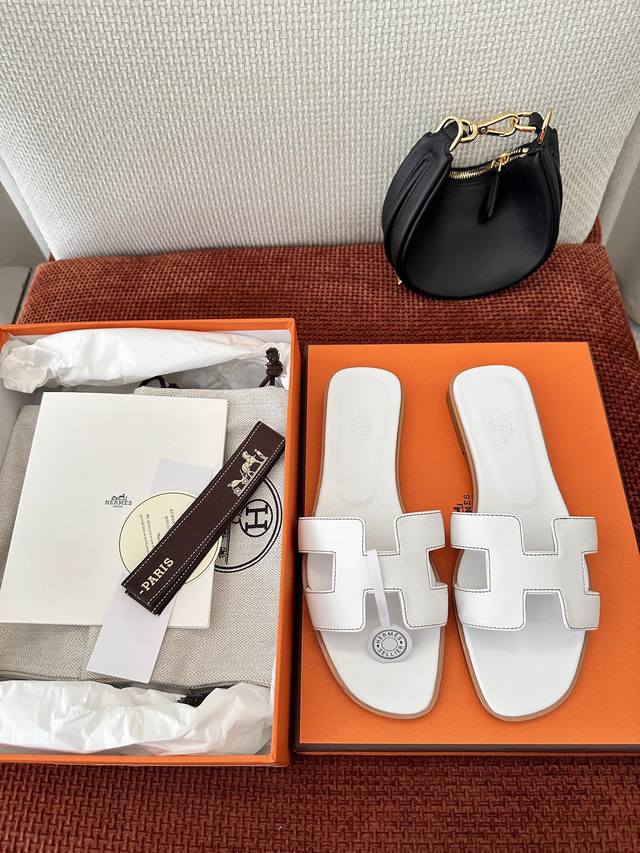 Made In Guangdong * Oran Classic Calf Leather H-Strap Sandals | Authentic Purcha