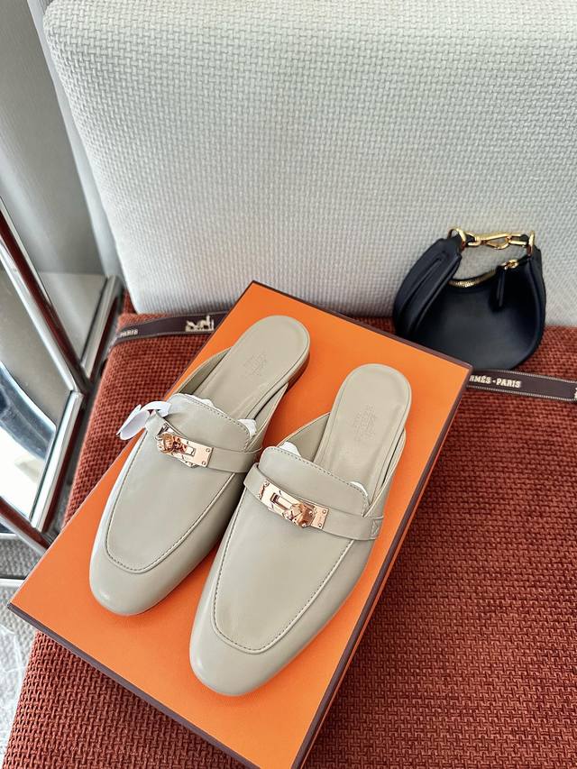 Made In Guangdong * Classic Kelly Buckle Oz Mule Shoes | Authentic Purchase, Res