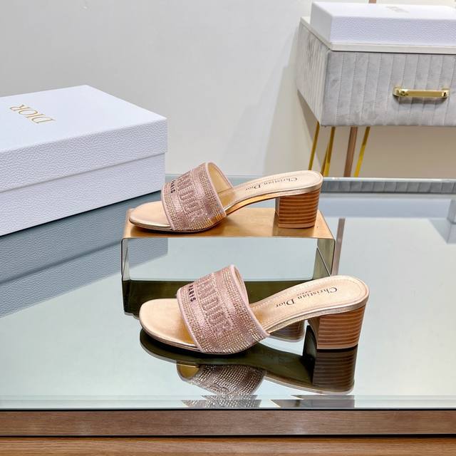 Top-Tier Version, Flat, Chunky Heel. Dior Dway Spring/Summer New-Style Strappy S