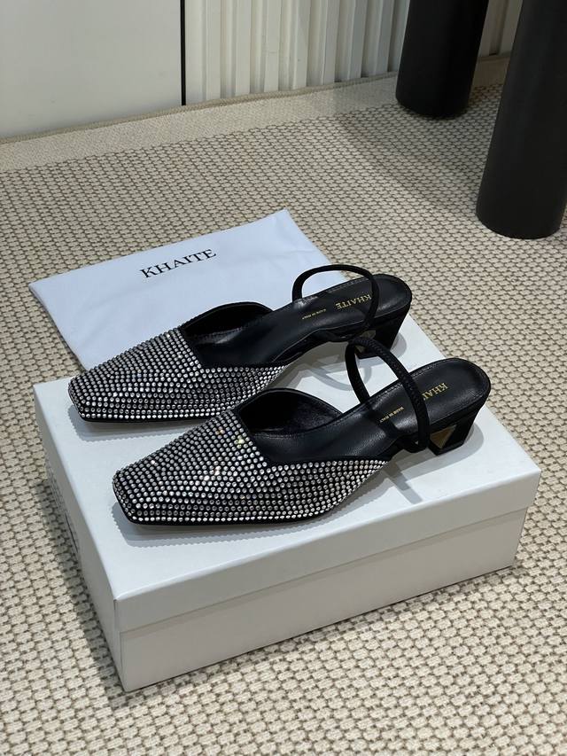 Leather Upper - Diamond-Studded - Khaite 2025 Aw Spring/Summer Simple Diamond-St