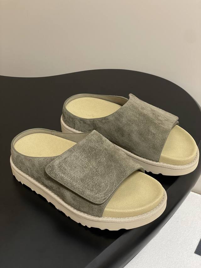 The Row 25 Spring/Summer New Arrival Simple Platform Birkenstock-Style Suede Sli
