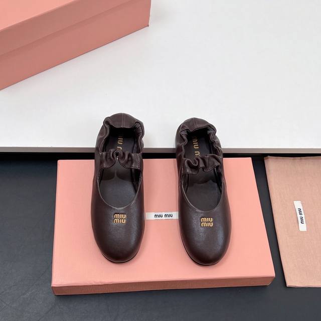 Featured Model, Factory-Direct, High-End Version Miu Miu French Fairy Ballet Fla