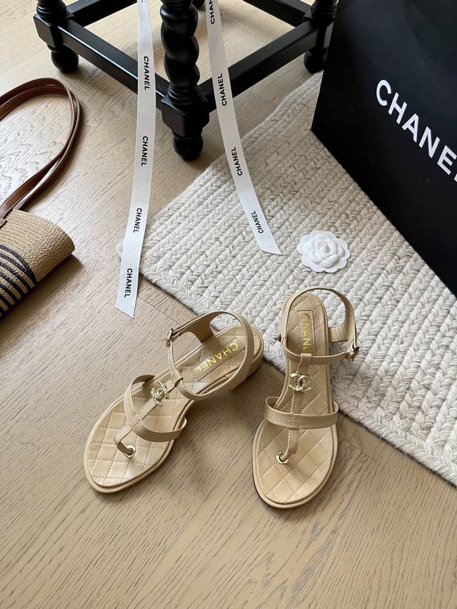 Chanel Classic Spring/Summer Chunky Heel Sandals! Available In All Series. Inqui