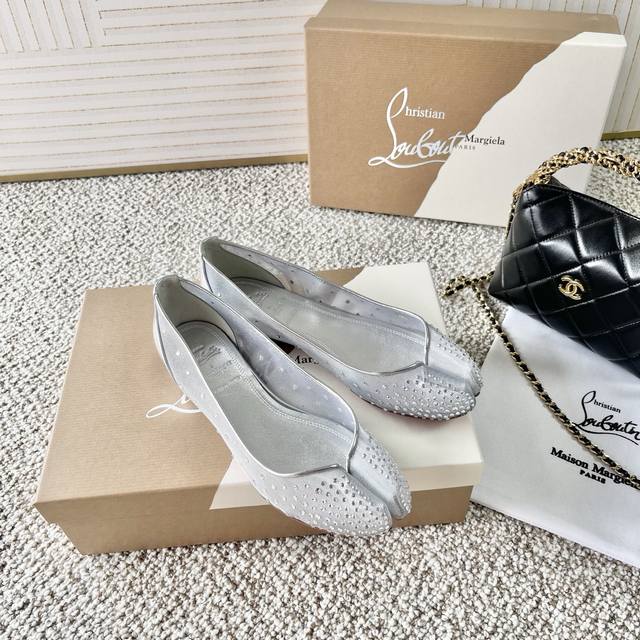 High-Heeled Flat Shoes, Size 380, Cl X Maison Margiela Collaboration Tabi Split-