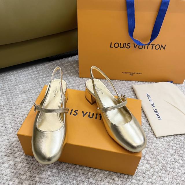 Backless Single Shoe Louis Vuitton Ss24 L Donkey Brand New Side Buckle Metal Let