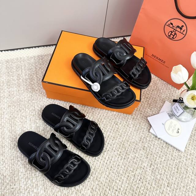 Two Labels Herm S H-Series Classic Sandals Extra Pig Nose Series Sandals, Sizes: