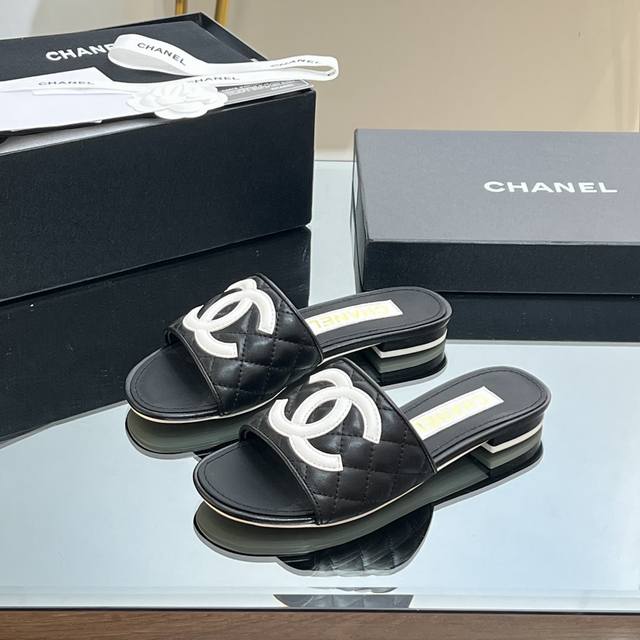 Featured Style Top-Tier Quality! Hanel Chanel Classic Style Chunky Heel Mid-Heig