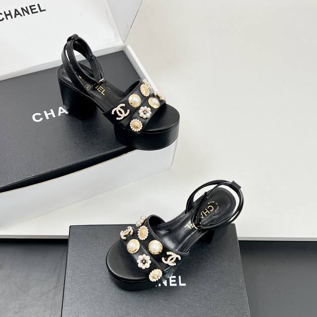 Factory Price High Version!! So Beautiful! Chanel 2025 New Thick-Soled High-Heel