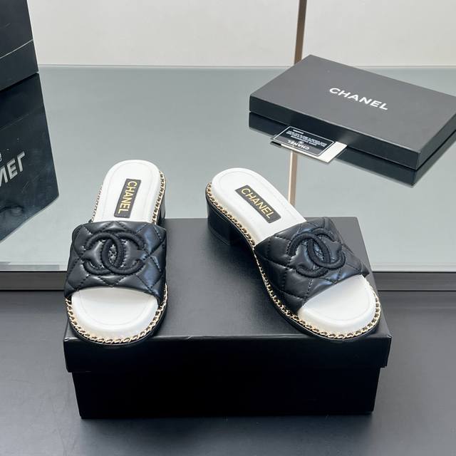 Factory P-Price High Version!! So Beautiful! Chanel 2025 New Chain Thick-Soled H