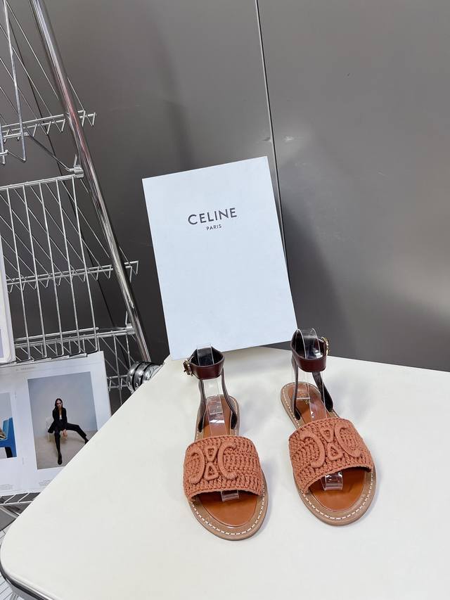 Celine Spring/Summer Latest Retro Arc De Triomphe Stylish Sandals, Perfect For S