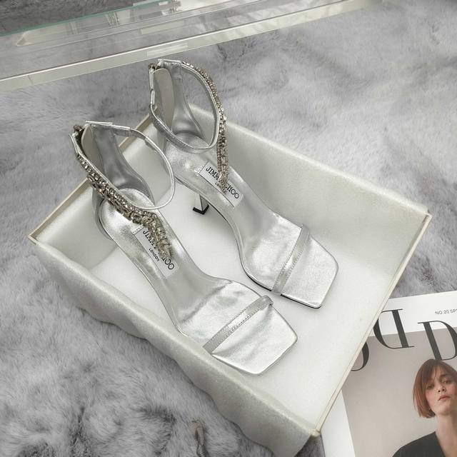 Jimmy Choo Veity Sandal Women's Retro Metal-Inspired Sandals Jc. The Upper Featu