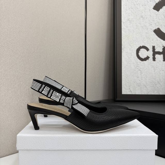J'adior Woven Strap Open-Back Sandals Dior 2025 Spring/Summer Latest Color Macra