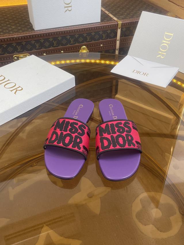 Flat Heel High Heel Dior Spring/Summer New Arrival Dway Flat Strappy Sandals Wit