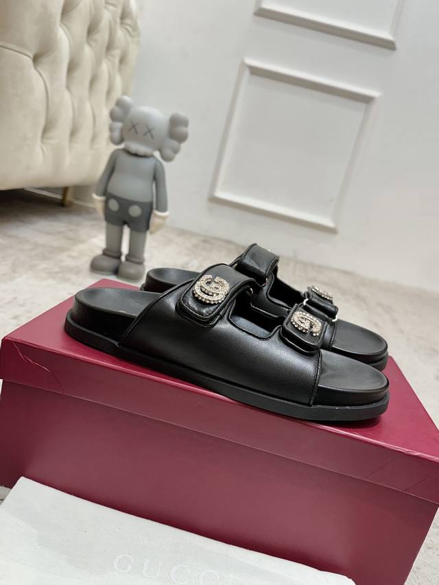 2025 Gucci New Arrival, Thick-Soled Gucci Interlocking Embroidered Large G Strap