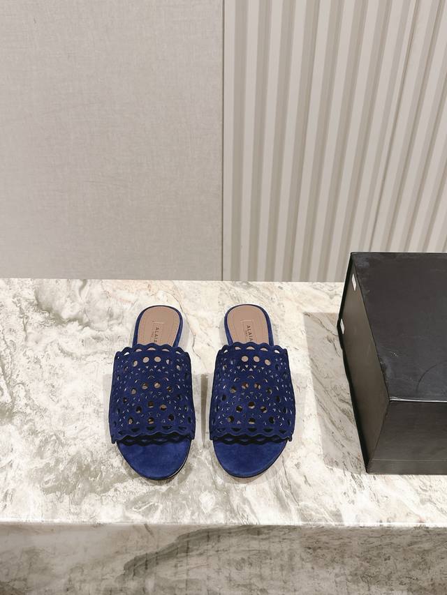 Flat, Thin Heel, 225 Alaia Mesh Series Sandals. New Arrival. Infusing The Gracef