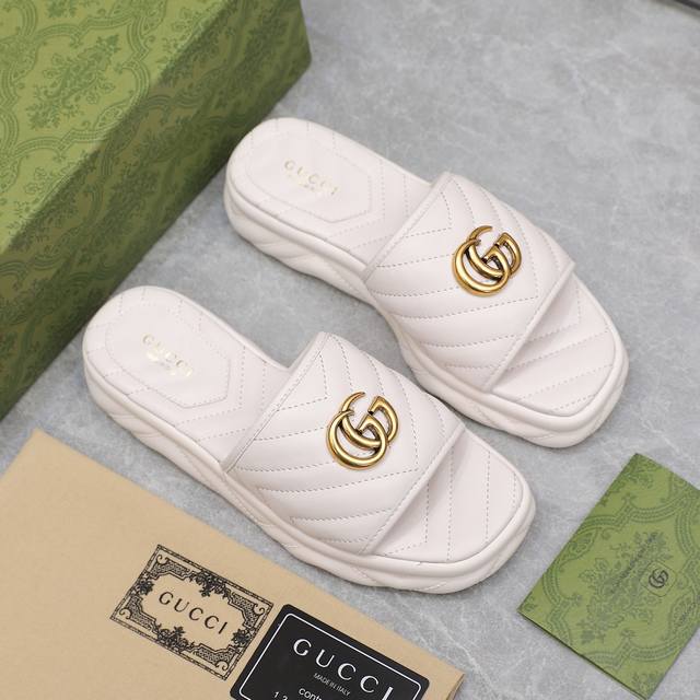 Highest Version Gucci Early Spring Collection Gg Diamond Classic Thick-Soled Cas