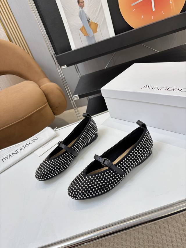 Price: Brand: Jwanderson 25S Early Spring New Arrival Full-Diamond Mary Jane Bal
