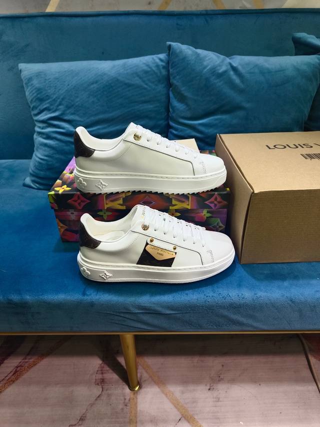 This Time Out Sneaker Is Crafted From Smooth Calf Leather, With A Metallic-Textu