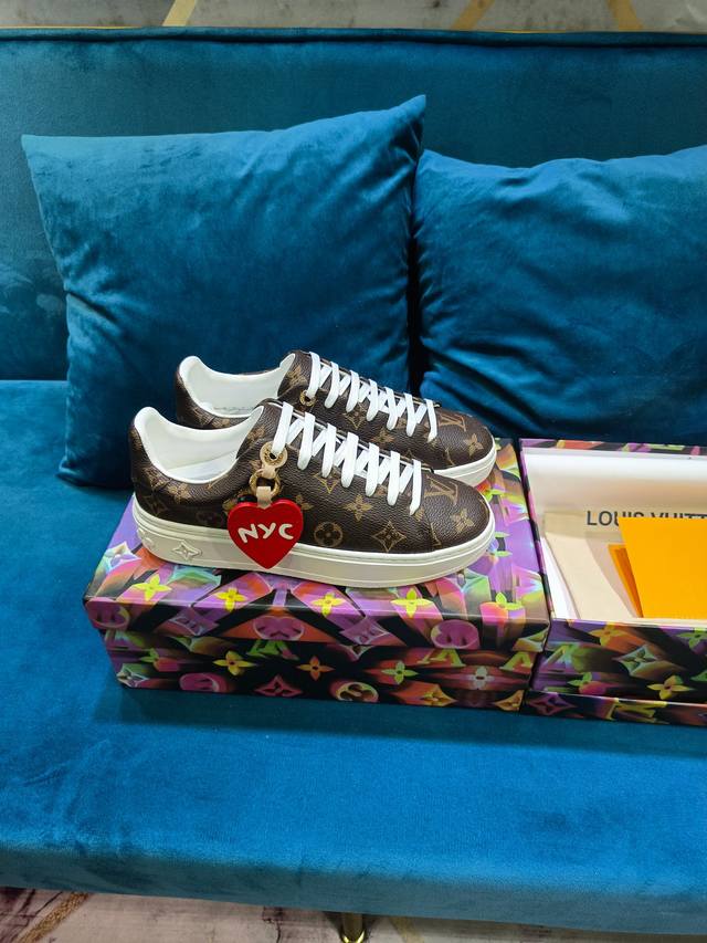 This Time Out Sneaker Is Crafted From Vintage-Inspired Leather, With A Metallic-