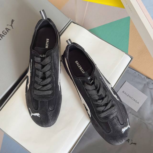 Top-Tier Version: Women's Balenciaga Puma Collaboration Ultrasoft Speedcat Train