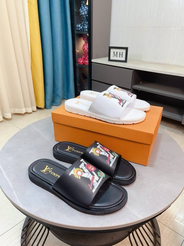 Factory Price P Lv Multi-Color New Men's Slippers, Original Quality Top-Grade Ve