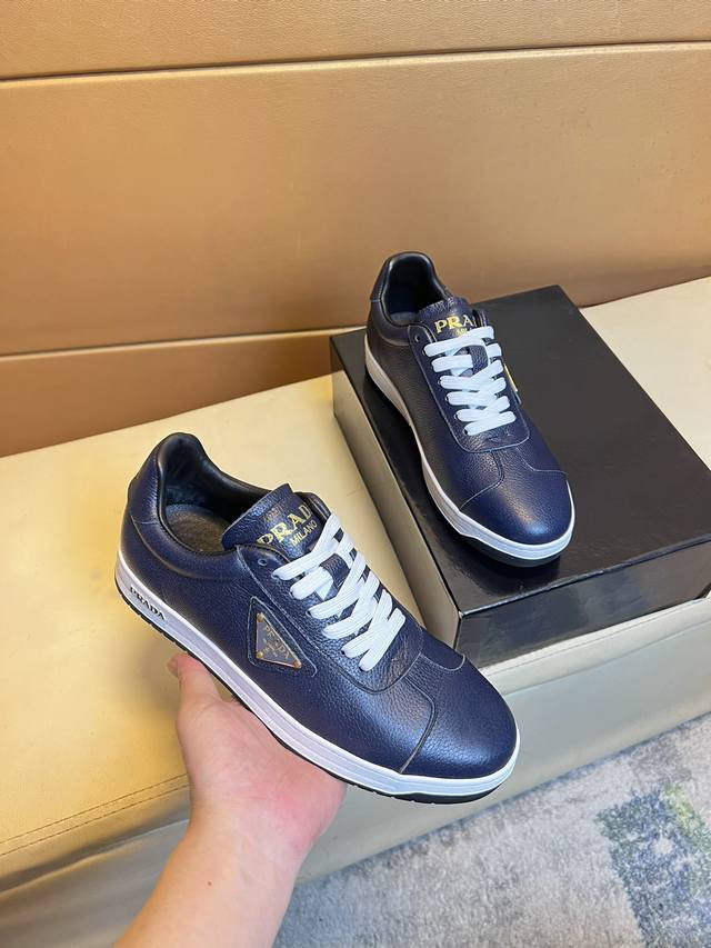 Prada Original Quality.~ Unique Modern-Style Sneakers. Casual Shoes For Trendy M