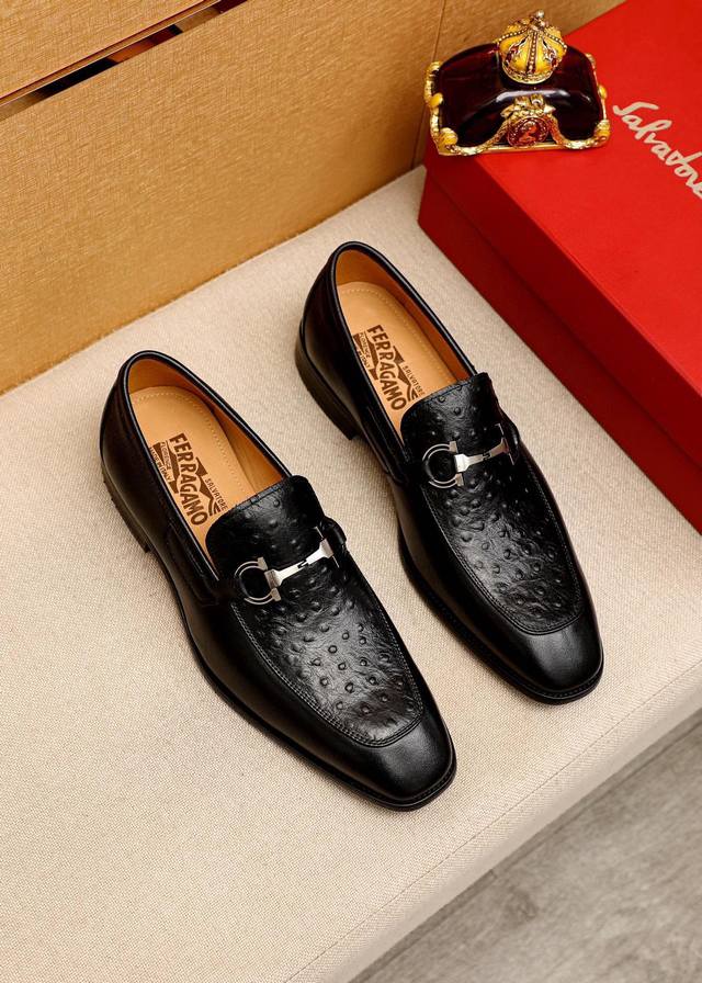 Product Trademark: Ferragamo Casual Leather Shoes Standard Sizes: 38-44 Custom O