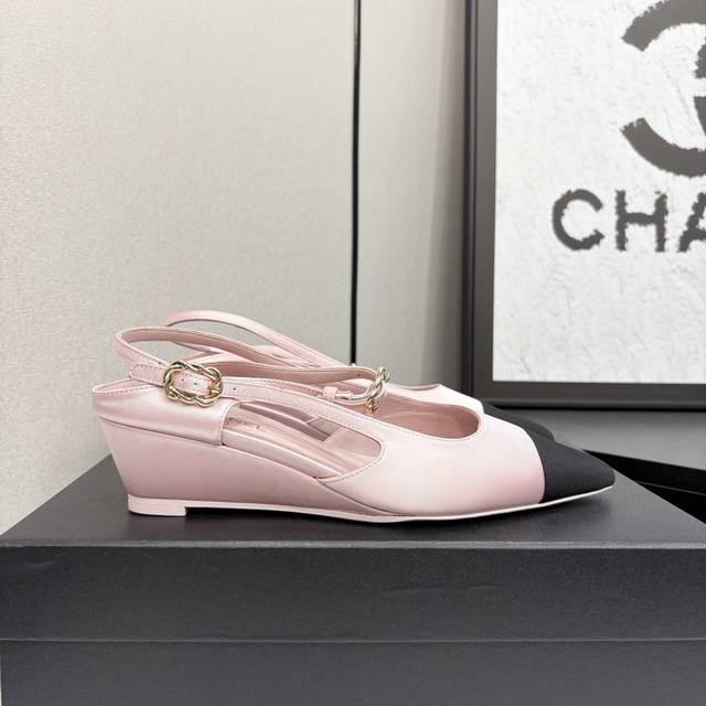 Chanel* | Little Black 25P Spring/Summer New Collection Double C Heeled Sandals.