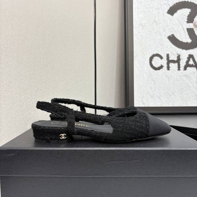 Chan*L Classic Slingback Chanel-Inspired Sandals! Single Shoes! As Coco Chanel O