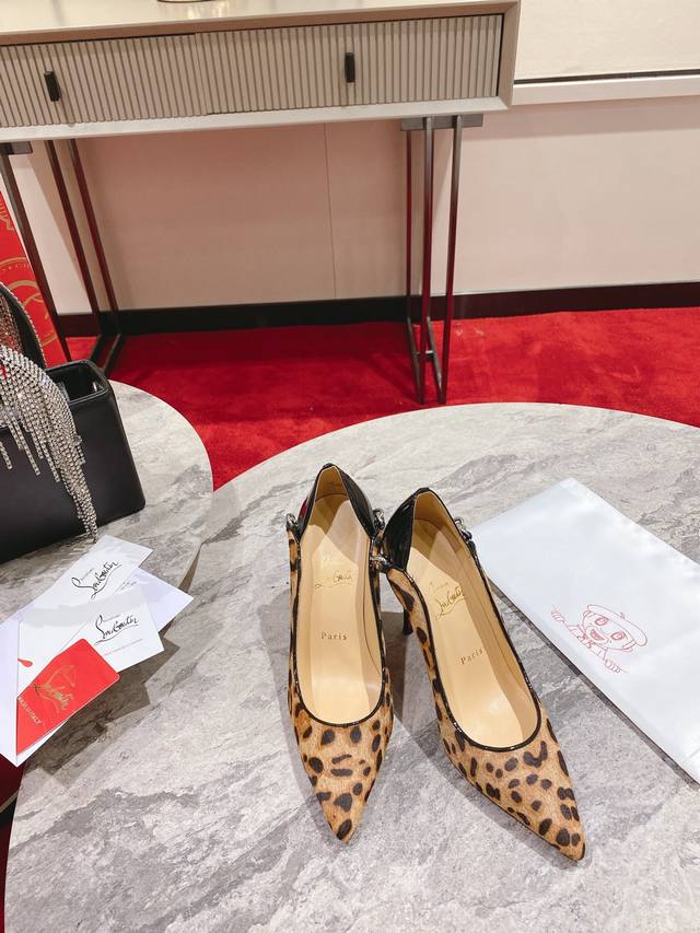 Leopard-Print Painted Leather Single Shoes Custom-Made, No Returns Or Exchanges