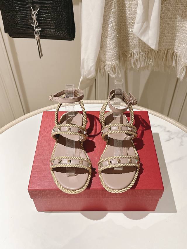 Valentino Valentino's Best-Selling Series, Thick-Soled Sandals With Studs And Bu