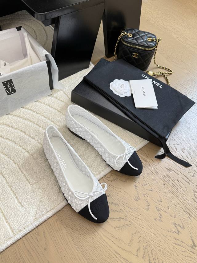 Chanel 25C Woven Upper Ballet Flats, Top-Quality Authentic Replica! All Colors A