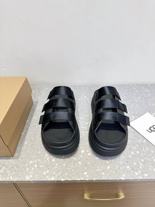 Ugg Niche Streetwear Brand 25Ss Spring/Summer New Arrival Thick Sole Velcro Beac