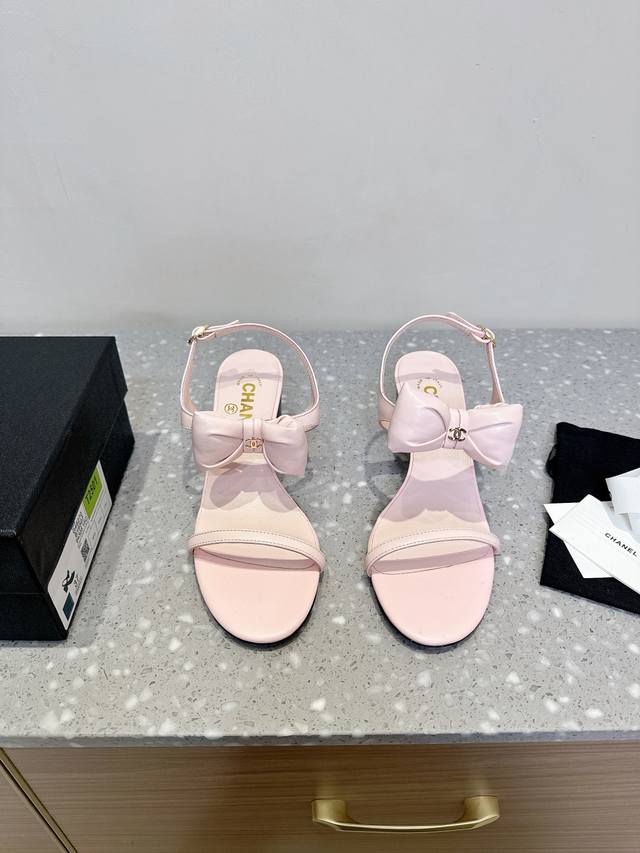 With Airplane Box Packaging Chanel 25Ss Spring/Summer New Arrival Chunky Heel Bo